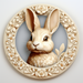 Easter Sign, 3D Bunny Look, DCO-12871, Sign For Wreath, 10" Metal Sign