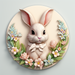 Easter Sign, 3D Bunny Look, DCO-12880, Sign For Wreath, 10" Metal Sign