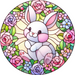 Easter Sign Bunny Decoe-5166 10’ Metal Round