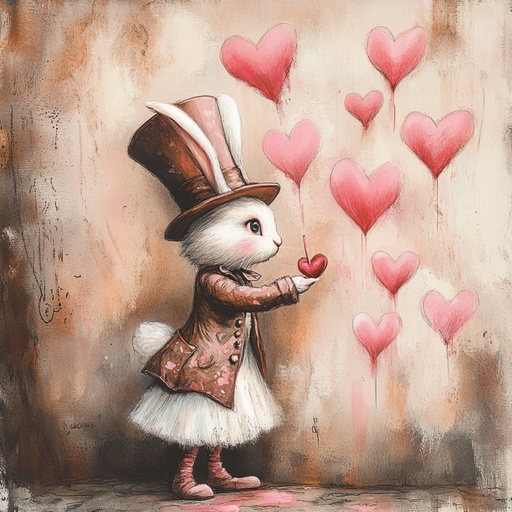 Easter Sign, Bunny in Hat,, DCO-12686, Sign For Wreath, 10x10" Metal Sign