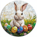 Easter Sign, Bunny with Easter Eggs, DCO-12888, Sign For Wreath, 10" Metal Sign