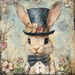 Easter Sign, Cute Bunny,, DCO-12754, Sign For Wreath, 10x10" Metal Sign