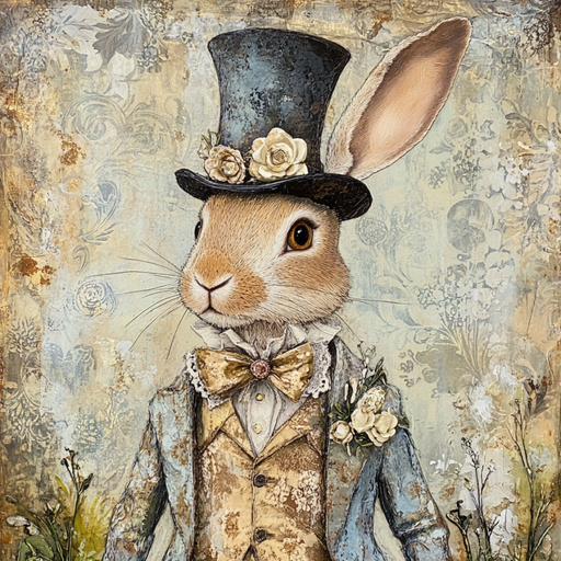 Easter Sign, Cute Bunny,, DCO-12763, Sign For Wreath, 10x10" Metal Sign