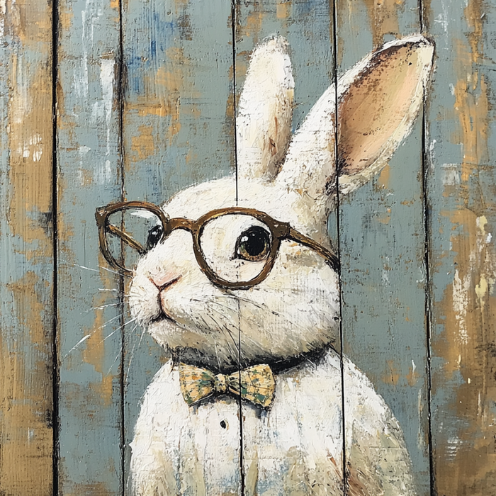 Easter Sign, Cute Bunny,, DCO-12775, Sign For Wreath, 10x10" Metal Sign