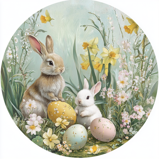 Easter Sign, Easter Florals,, DCO-12807, Sign For Wreath, 10" Metal Sign