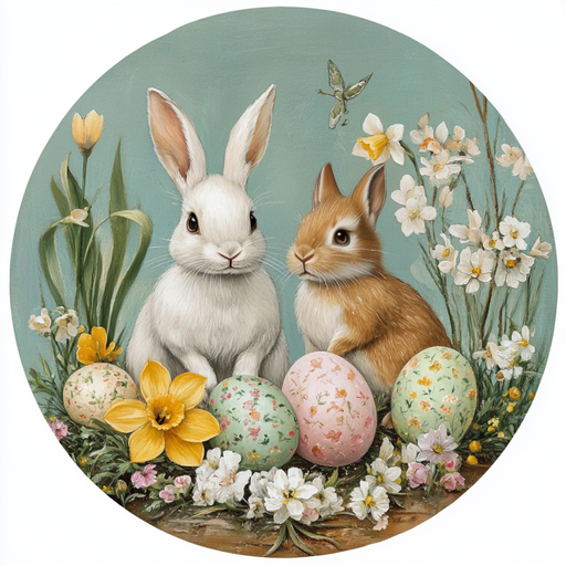 Easter Sign, Easter Florals,, DCO-12808, Sign For Wreath, 10" Metal Sign