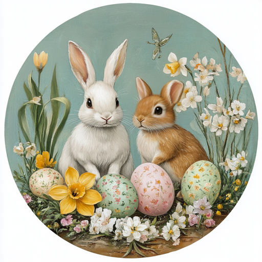 Easter Sign, Easter Florals,, DCO-12811, Sign For Wreath, 10" Metal Sign