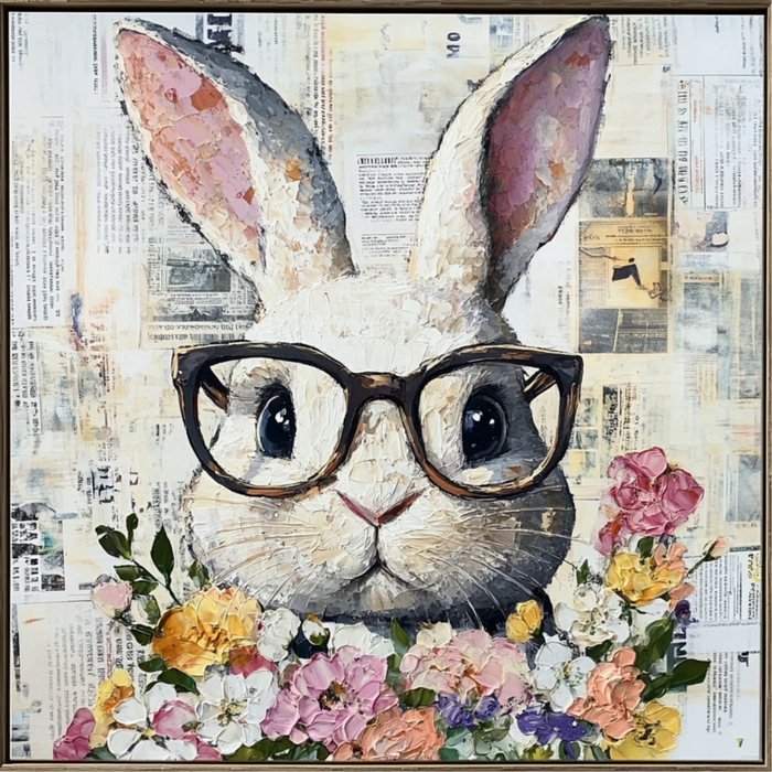 Easter Sign, Rabbit Sign, DCO-02430, Sign For Wreath, 10x10 Metal Sign