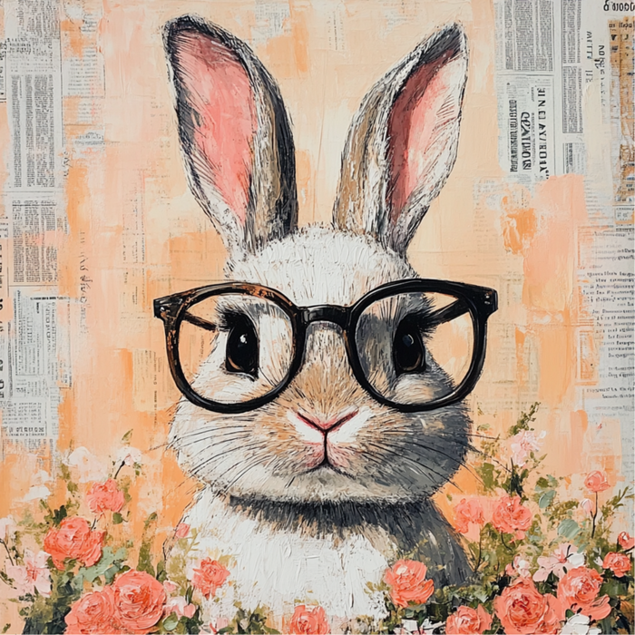 Easter Sign, Rabbit Sign, DCO-02431, Sign For Wreath, 10x10 Metal Sign