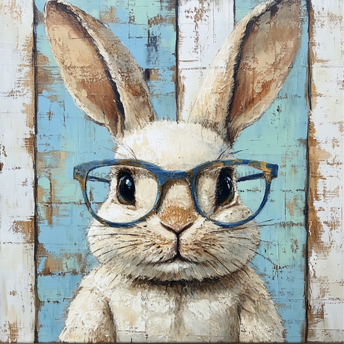 Easter Sign, Rabbit Sign, DCO-02442, Sign For Wreath, 10x10 Metal Sign