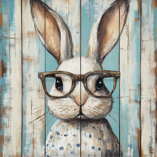 Easter Sign, Rabbit Sign, DCO-02443, Sign For Wreath, 10x10 Metal Sign