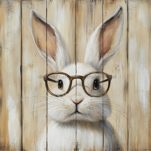 Easter Sign, Rabbit Sign, DCO-02450, Sign For Wreath, 10x10 Metal Sign