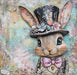 Easter Sign, Rabbit Sign, DCO-02505, Sign For Wreath, 10x10 Metal Sign