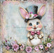 Easter Sign, Rabbit Sign, DCO-02519, Sign For Wreath, 10x10 Metal Sign