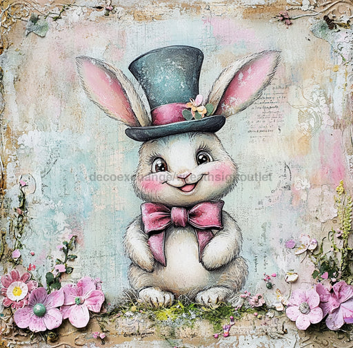 Easter Sign, Rabbit Sign, DCO-02520, Sign For Wreath, 10x10 Metal Sign