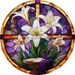 Easter Sign Religious Lily Decoe-5168 10’ Metal Round