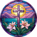 Easter Sign Religious Lily Decoe-5169 10’ Metal Round