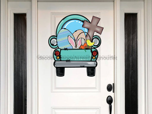Easter Truck Sign Wood Sign Door Hanger Decoe-W-153 22