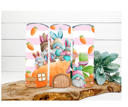 Easter Tumbler, Gnomes and Carrot House Tumbler 20 oz Skinny Tumbler DECOETUMBLER-224 - DecoExchange®
