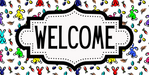 Easter Welcome Sign Dco-01236 For Wreath 6X12 Metal