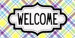Easter Welcome Sign, DCO-01260, Sign For Wreath, 6x12" Metal Sign - DecoExchange®