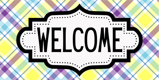 Easter Welcome Sign, DCO-01260, Sign For Wreath, 6x12" Metal Sign - DecoExchange®