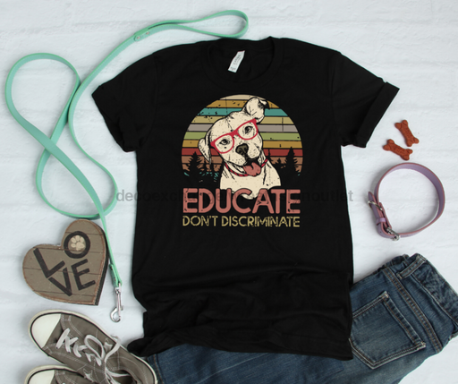 Educate Don't Discriminate Unisex Jersey Short Sleeve Tee - DecoExchange