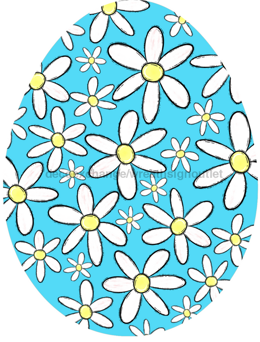 Egg Shape Floral Door Hanger Decoe-W-710-Dh 22’ Wood