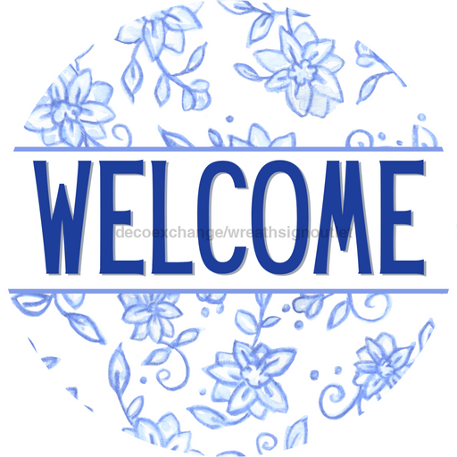Everyday Door Hanger Welcome Dco - 01383 - Dh 18’ Round Wood