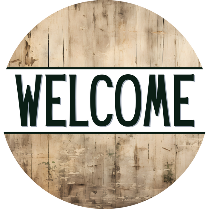 Everyday Door Hanger Welcome Dco - 01398 - Dh 18’ Round Wood
