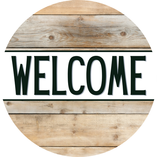 Everyday Door Hanger Welcome Dco - 01401 - Dh 18’ Round Wood