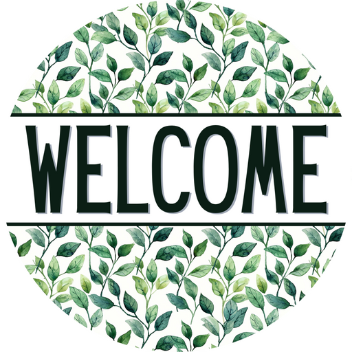 Everyday Door Hanger Welcome Dco - 01406 - Dh 18’ Round Wood