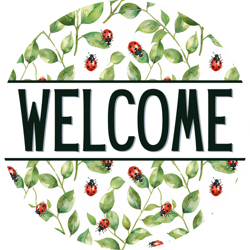 Everyday Door Hanger Welcome Dco - 01407 - Dh 18’ Round Wood