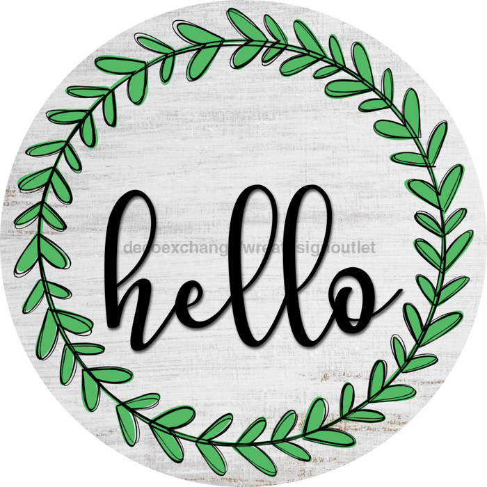 Everyday Door Hanger Wreath Dco-01203-Dh 18 Round Wood