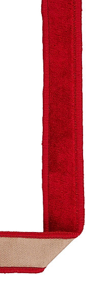7/8" X 10YD Velvet/Dupioni Fused Red/Gold LX4036C9
