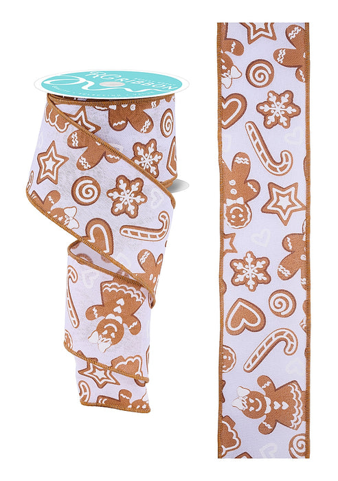 2.5"X10Yd Gingerbread White/Brown/Tan RGH136527