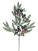29"L Iced Wild Pine/Holly/Berry Spray Green/Red XX891324 - DecoExchange®