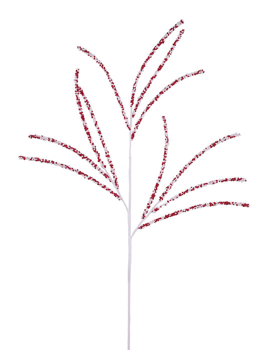 32"L Mini Styro Bead Spray X3 Red/White MN056832