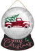 12"HX9"L Red TRUCK/SNOW Globe Dome Red/Black/White/Green AP07813
