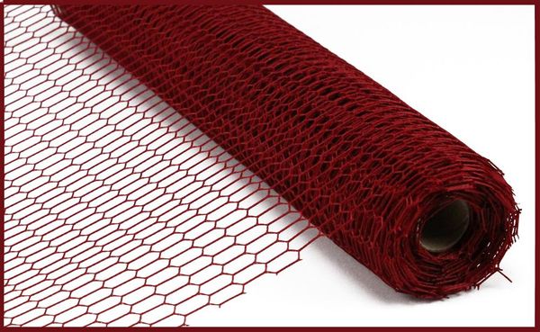 16"X10YD Open Netting Mesh Cranberry Red RF242624