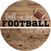Fall is for Football Door Hanger, Fall Door Hanger, DCO-01994-DH, 18" Round Wood