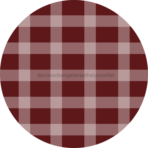 Fall Plaid Flower Center, DECOE-FC-0033, 6" metal Flower Center - DecoExchange®