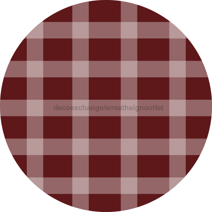 Fall Plaid Flower Center, DECOE-FC-0033, 6" metal Flower Center - DecoExchange®