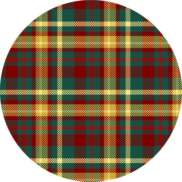 Fall Plaid Flower Center, DECOE-FC-0034, 6" metal Flower Center - DecoExchange®