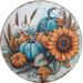 Fall Pumpkin Door Hanger Dco-01758-Dh 18’ Round Wood