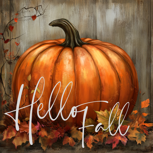 Fall Pumpkin Wall Art, MB-00034, Sign For Wreath, 10x10" Metal Sign