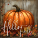Fall Pumpkin Wall Art, MB-00034, Sign For Wreath, 10x10" Metal Sign