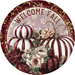 Fall Pumpking Sign, DECOE-5261-D, Sign For Wreath, 10" Wood Sign