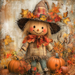 Fall Scarecrow Wall Art, MB-00039, Sign For Wreath, 10x10" Metal Sign