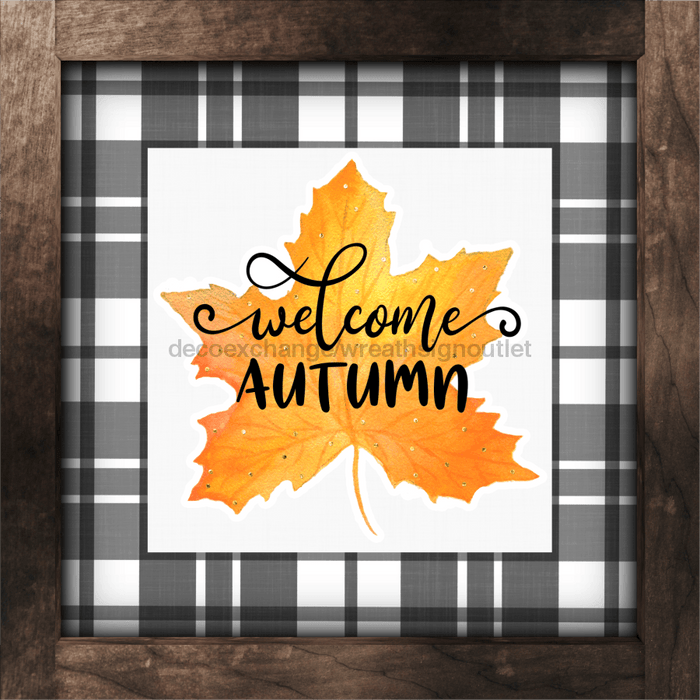 Fall Sign Autumn Decoe-4545 For Wreath 10X10 Metal 10